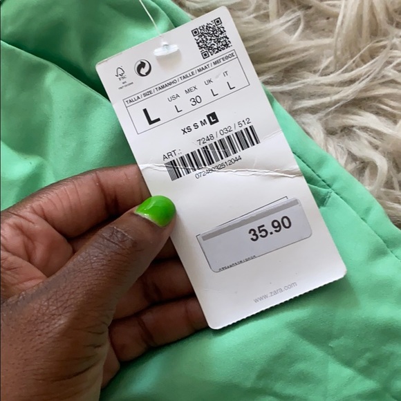 Green Zara shorts - Picture 3 of 4